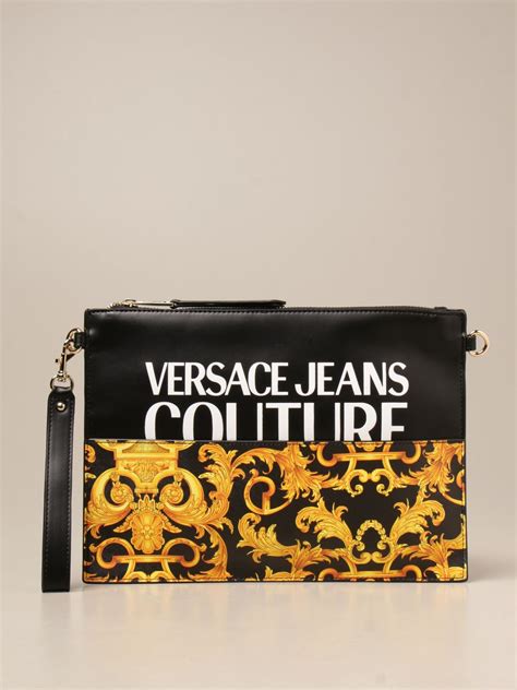 versace jeans clutch schwarz|Women's Versace Jeans Couture Designer Handbags .